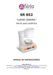 Sirio LUXOR CERAMIC SR852 Manual De Instrucciones