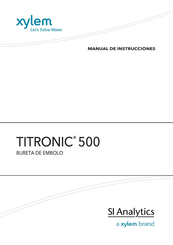 Xylem SL Analytics TITRONIC 500 Manual De Instrucciones