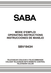 Saba SBV1943H Instrucciones De Manejo