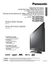 Panasonic TH-50PZ700U Manual De Instrucciones