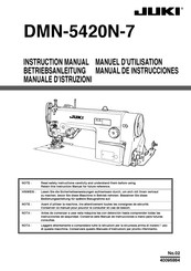 JUKI DMN-5420N-7 Manual De Instrucciones