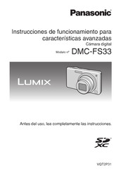 Panasonic Lumix DMC-FS33 Instrucciones De Funcionamiento Para Características Avanzadas