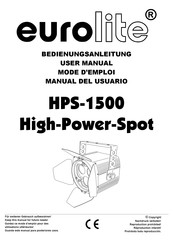 EuroLite HPS-1500 Manual Del Usuario