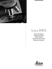 Leica DM E Manual De Instrucciones