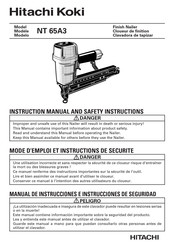 Hitachi Koki NT 65A3 Manual De Instrucciones