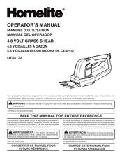 Homelite UT44172 Manual Del Operador