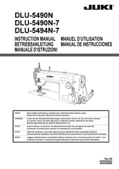 JUKI DLU-5490N-7 Manual De Instrucciones