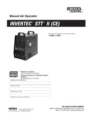 Lincoln Electric INVERTEC STT II Manual Del Operador