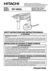 Hitachi DH 18DSL Manual De Instrucciones