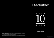 Blackstar Studio 10 EL34 Manual Del Propietário