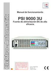 Elektro-Automatik PSI 9000 3U Manual De Funcionamiento