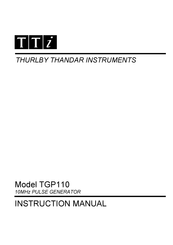 TTI TGP110 Manual De Instrucciones