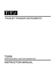 TTI TG550 Manual De Instrucciones