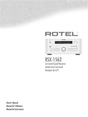 Rotel RSX-1562 Manual De Instrucciones
