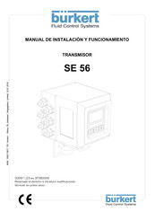 Burkert SE 56 Manual De Instalación Y Funcionamiento