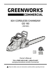 GreenWorks Commercial 2001902 Manual Del Propietário