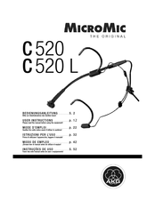 AKG MicroMic C 520 Manual De Instrucciones