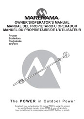 Maruyama TPP270 Manual Del Propietario U Operador