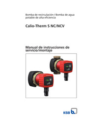 KSB Calio-Therm S NCV Manual De Instrucciones De Servicio/Montaje