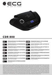 ECG CDR 800 Manual De Instrucciones