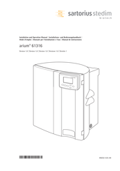 Sartorius Stedim Biotech arium 61316 Manual De Instrucciones