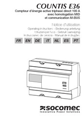 socomec COUNTIS E36 Instrucciones De Servicio