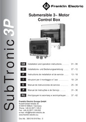 Franklin Electric SubTronic 3P Manual De Instrucciones