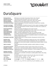 DURAVIT DuraSquare Instrucciones De Montaje