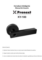 Pronext KY-100 Manual De Usuario