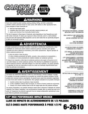 Napa Carlyle Tools 6-768 Este Manual De Instrucciones Contiene Informacion De Seguridad