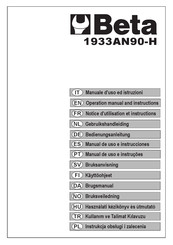 Beta 1933AN90-H Manual De Uso E Instrucciones