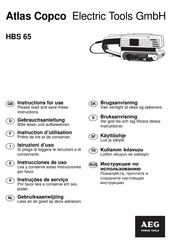 Atlas Copco HBS 65 Instrucciones De Uso