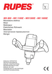 Rupes MX 1600E Manual De Uso