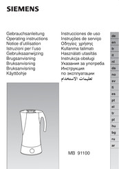 Siemens MB 91100 Instrucciones De Uso