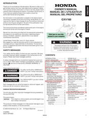 Honda GXV160 Manual Del Propietário