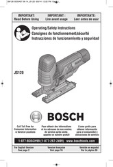 Bosch JS120 Instrucciones De Funcionamiento