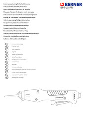 Berner BPT-JS PR Instrucciones De Manejo