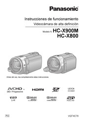 Panasonic HC-X900M Instrucciones De Funcionamiento