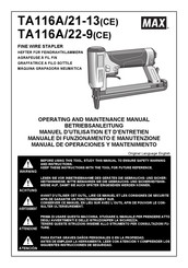 Max TA116A/22-9CE Manual De Operaciones