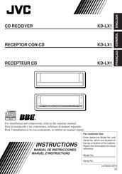 JVC KD-LX1 Manual De Instrucciones