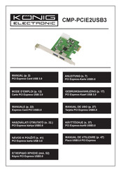 König Electronic CMP-PCIE2USB3 Manual De Uso
