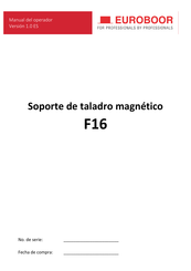 Euroboor F16 Manual Del Operador