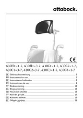 Ottobock 430H1 1-7, 430H1 3-7, 430C1 1-7, 430C2 1-7, 430C1 3-7, 430C2 3-7, 430C3 1-7, 430C4 1-7 Instrucciones De Uso