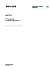 Siemens SIMATIC Panel PC 577 Instrucciones De Servicio