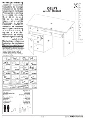 FMD Furniture DELFT 3009-001 Instrucciones De Montaje