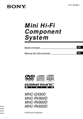 Sony MHC-RV900D Manual De Instrucciones