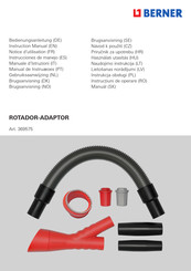 Berner ROTADOR-ADAPTOR Instrucciones De Manejo