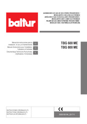 baltur TBG 800 ME Manual De Instrucciones Para La Instalación, El Uso Y El Mantenimiento