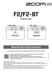 Zoom F2 Manual De Instrucciones