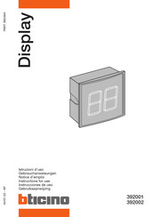 Bticino 392002 Instrucciones De Uso